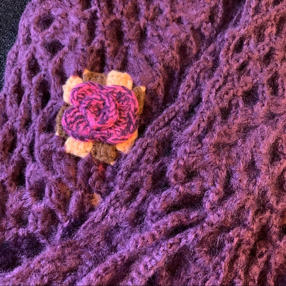 Purple Flower Scarf NEW - Picture 6 of 10